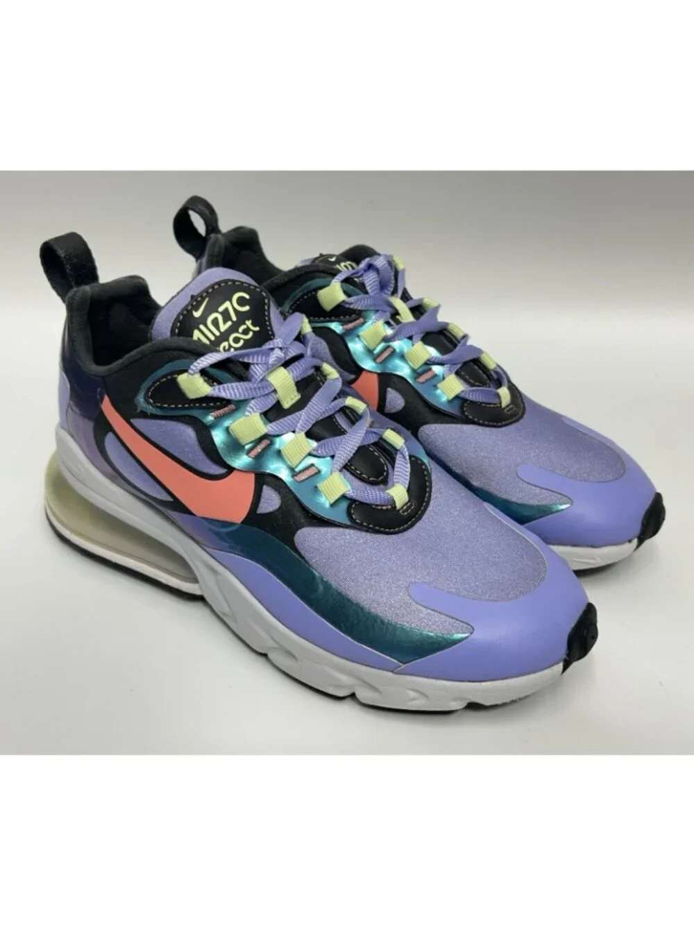 Nike Air Max 270 React Sneakers Light Thistle Sunblush CU4818-001 Womens Size 6